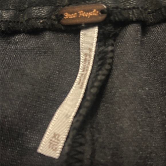 Free People Black High Waist Shorts SZ XL Roma Vegan Suede casual moto boho - Picture 4 of 13